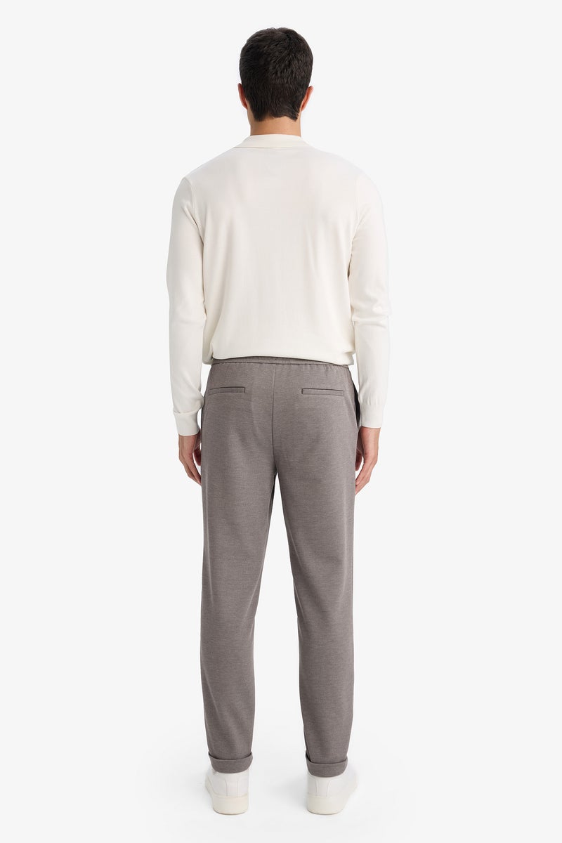 DeFacto Grey Man Tailored Fit Double Hem Trousers Casual - Image 5